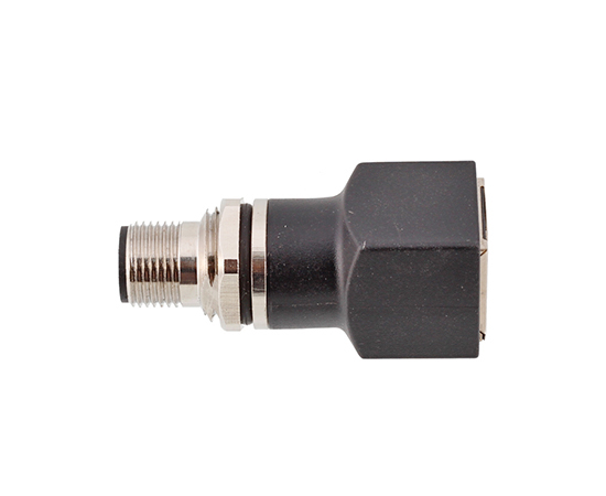 M12直式针型转RJ45转接器}