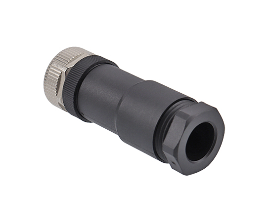 M12直式孔型塑胶插头 电源型 螺钉式}
