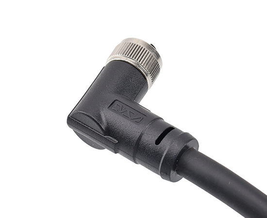 M12弯式孔型成型插头 电源型}